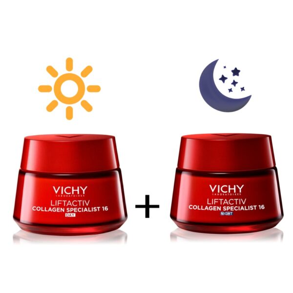 VICHY SET LIFTACTIV COLLAGEN SPEC.16 DAY CREAM + COLLAGEN SPEC.16 NIGHT CREAM + NESESER