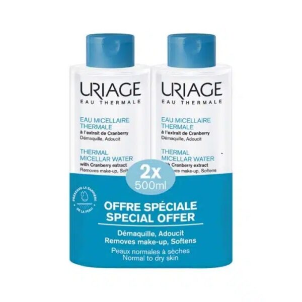 URIAGE TERMALNA MICELARNA VODA ZA NORMALNA I SUVA KOZA 1+1 500ML